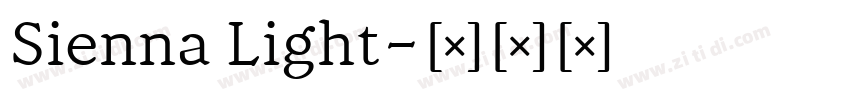 Sienna Light字体转换